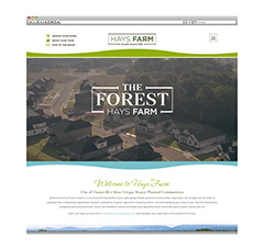 Hays Farm Homes Developer Website Design